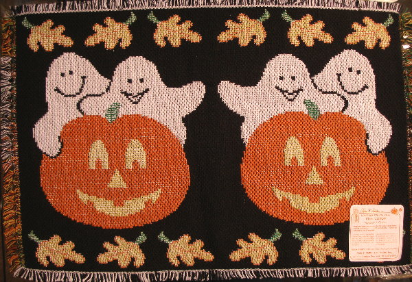 Halloween Table Placemats Ghostly Duo Woven Placemat Price: $4.49 - Halloween Table Placemats